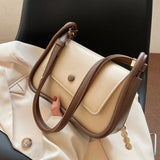 PU Shoulder Leather Crossbody Bags with Long Belt for Women