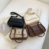 PU Shoulder Leather Crossbody Bags with Long Belt for Women