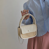 PU Splicing Straw Women Handbags Shoulder Bags Chain Tote