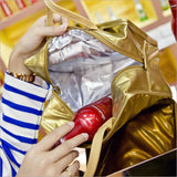 PU Thermo Lunch Bags Cooler Insulated Bags For Women Men Kids