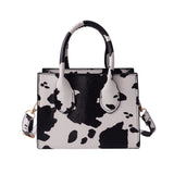 PU Top-Handle Shoulder Bags Retro Animal Print Women Messenger Handbag
