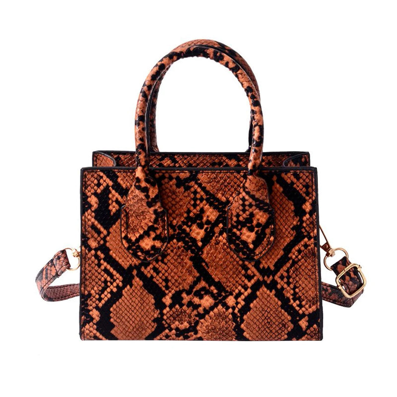 PU Top-Handle Shoulder Bags Retro Animal Print Women Messenger Handbag