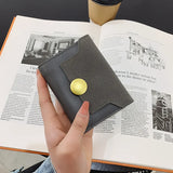 PU Wallet Leather Small Wallet Women Short Three-fold Wallet Korea Mini Wallet M