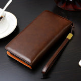 Men's Zipper Handbag Multi-Functional Gentleman Bag Phone Purse