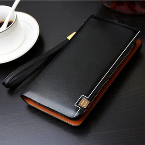 Men's Zipper Handbag Multi-Functional Gentleman Bag Phone Purse