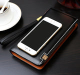 Men's Zipper Handbag Multi-Functional Gentleman Bag Phone Purse