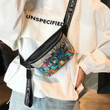 Waterproof Waist Bag Geometric Banana Belt Bag