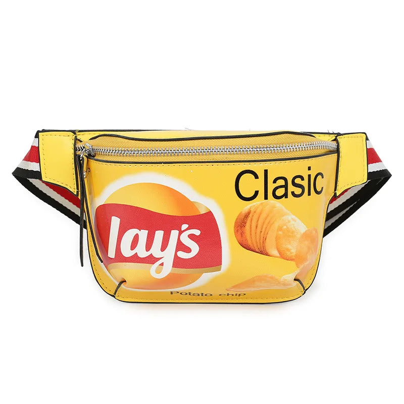 PU Waterproof Women's Waist Bag Shoulder Crossbody Chest Bag Female Fanny Pack