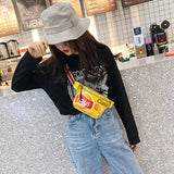 PU Waterproof Women's Waist Bag Shoulder Crossbody Chest Bag Female Fanny Pack