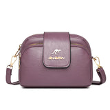 PU Women Bag Cross-border Messenger Bag Retro Small Square Bag