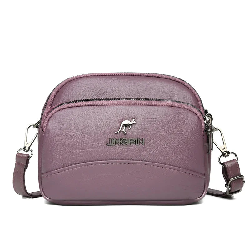 PU Women Bag Soft Leather Messenger Bag Ladies Shoulder Small Square Bag