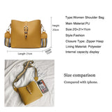 PU Women's Crossbody Bags Solid Shoulder Bags for Ladies Handbag