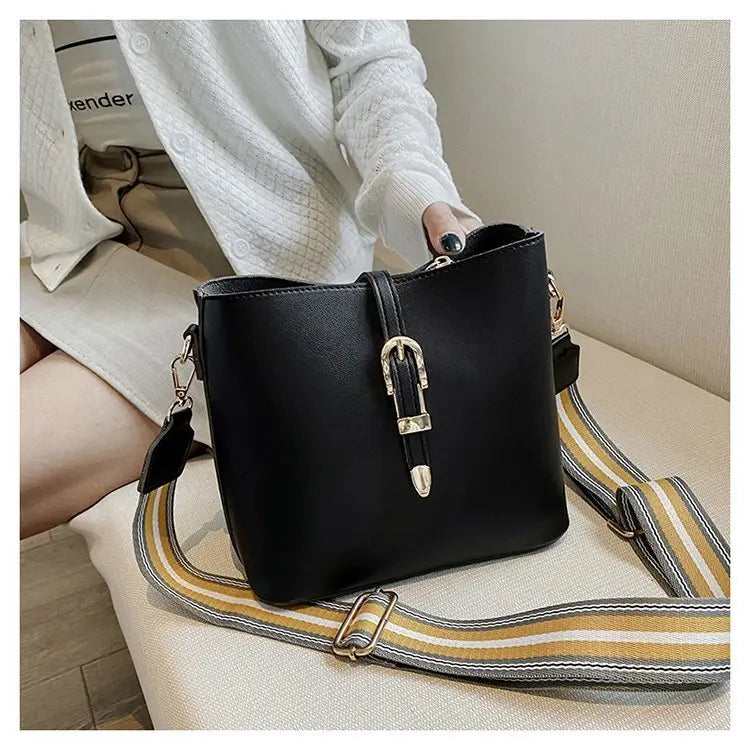 PU Women's Crossbody Bags Solid Shoulder Bags for Ladies Handbag