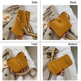 PU Women's Crossbody Bags Solid Shoulder Bags for Ladies Handbag