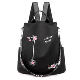 Waterproof Women Backpack Anti-theft Shoulder Bag Embroidery Handbags
