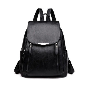 PU Leather Women's Backpack Large Capacity Schoolbag Travel Female Shoulder Bags