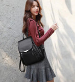 PU Leather Women's Backpack Large Capacity Schoolbag Travel Female Shoulder Bags
