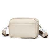 PU Leather Handbag with Wide Shoulder Strap