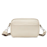 PU Leather Handbag with Wide Shoulder Strap