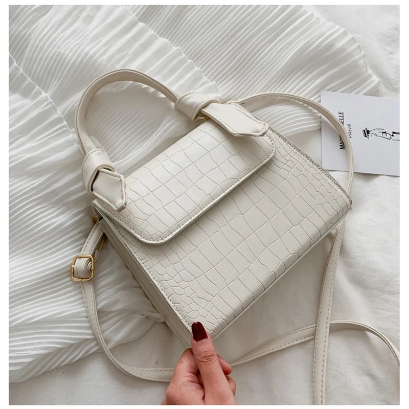 Stone Pattern Women's Square Shoulder Bag