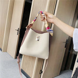PU Women's Handbag Multi-Layer Large Capacity Messenger Bag