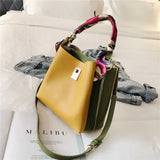 PU Women's Handbag Multi-Layer Large Capacity Messenger Bag