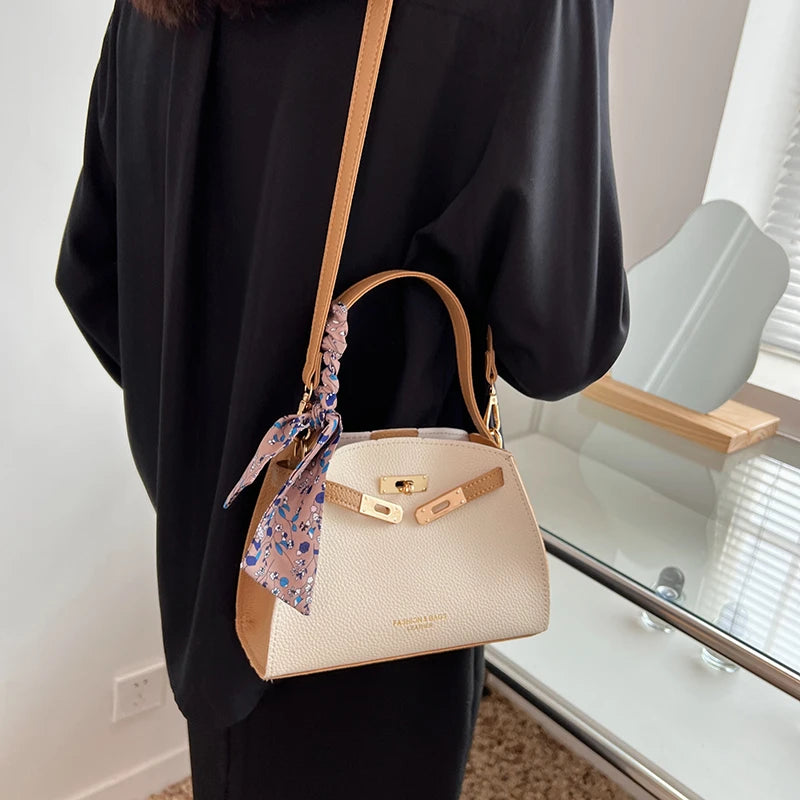 Vintage Shoulder Bags with Scarves - Messenger Bags for Women