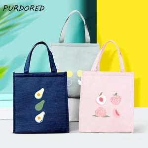 1 Pc Cartoon Fruit Lunch Bag Women Thermal Picnic Lunch Box Bag