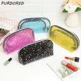 Clear PVC Makeup Cosmetic Bag Star Women Makeup Organizer Bag Travel