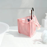 Portable Mesh Cosmetic Bag Travel Makeup Brush Bag