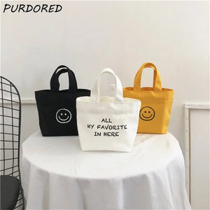 Smile Face Mini Shopping Bag for Women Mobile Phone Lady Purse Small Handbag