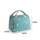 Women Thermal Lunch Bag Cotton Linen Cooler Picnic Box Case Food Container