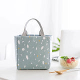 Women Thermal Lunch Bag Cotton Linen Cooler Picnic Box Case Food Container