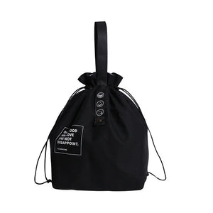 Men Drawstring Lunch Bag Insulation Bento Box Bag Waterproof Tote Bag