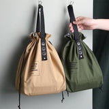 Men Drawstring Lunch Bag Insulation Bento Box Bag Waterproof Tote Bag