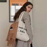Women's Canvas Small Tote Bag - Reusable Shoulder Bag