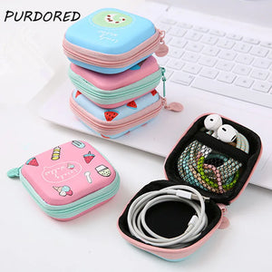 Mini Cartoon Earphone Organizer Bag Pouch Travel Accessorie Organizador