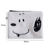 Winter Warm Animal Makeup Bag Soft Lamb Wool Women Cosmetic Bag
