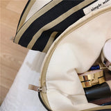 Women's Striped Cosmetic Bag Large Makeup Travel Organizer