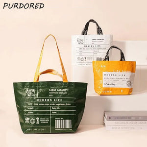 Women Large Shopping Bag Waterproof Reusable Nylon Storage Handbag