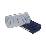PURFAY Satin Evening Bag Ruffle Wedding Clutches Handbag