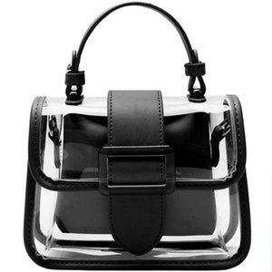 Waterproof PVC Beach Handbag Chains Summer Jelly Clear Tote Purse