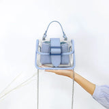 Waterproof PVC Beach Handbag Chains Summer Jelly Clear Tote Purse