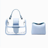 Waterproof PVC Beach Handbag Chains Summer Jelly Clear Tote Purse