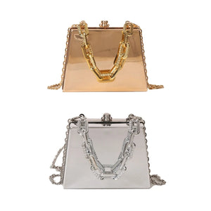 Women PVC Box Handbag Travel Beach Tote Crossbody Bag