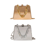 Women PVC Box Handbag Travel Beach Tote Crossbody Bag