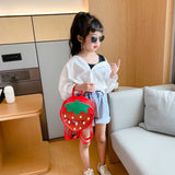 Transparent PVC Strawberry Schoolbag for Kids