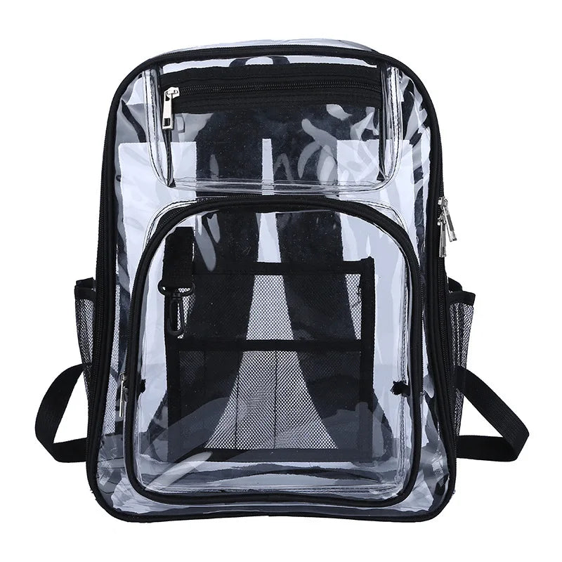 Clear PVC Backpack Teen Girls Big Boys Unisex Bag