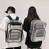 Clear PVC Backpack Teen Girls Big Boys Unisex Bag