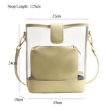 Clear Ladies Summer Composite Bags Bucket Women Transparent Bags